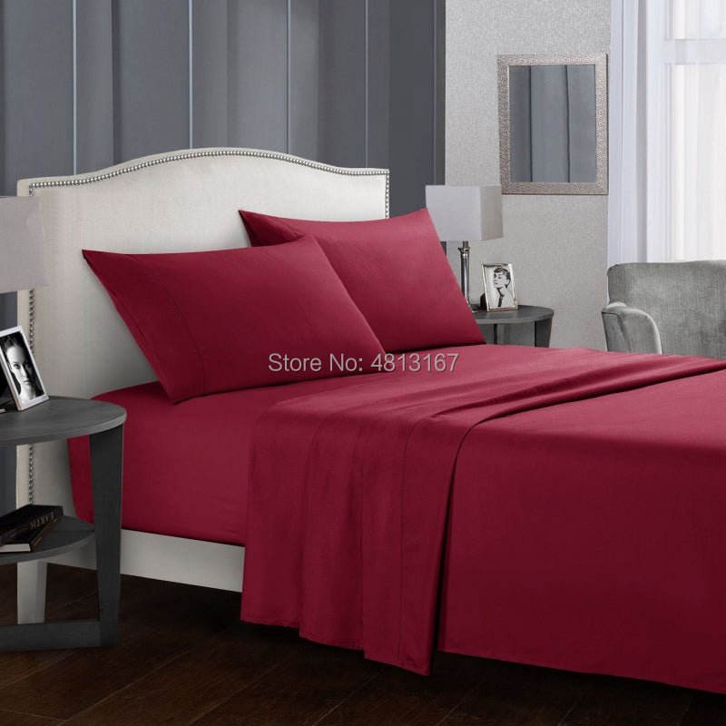 Soft Microfiber Bed Sheet Set 1800 Count 3/4 Piece Luxury Egyptian