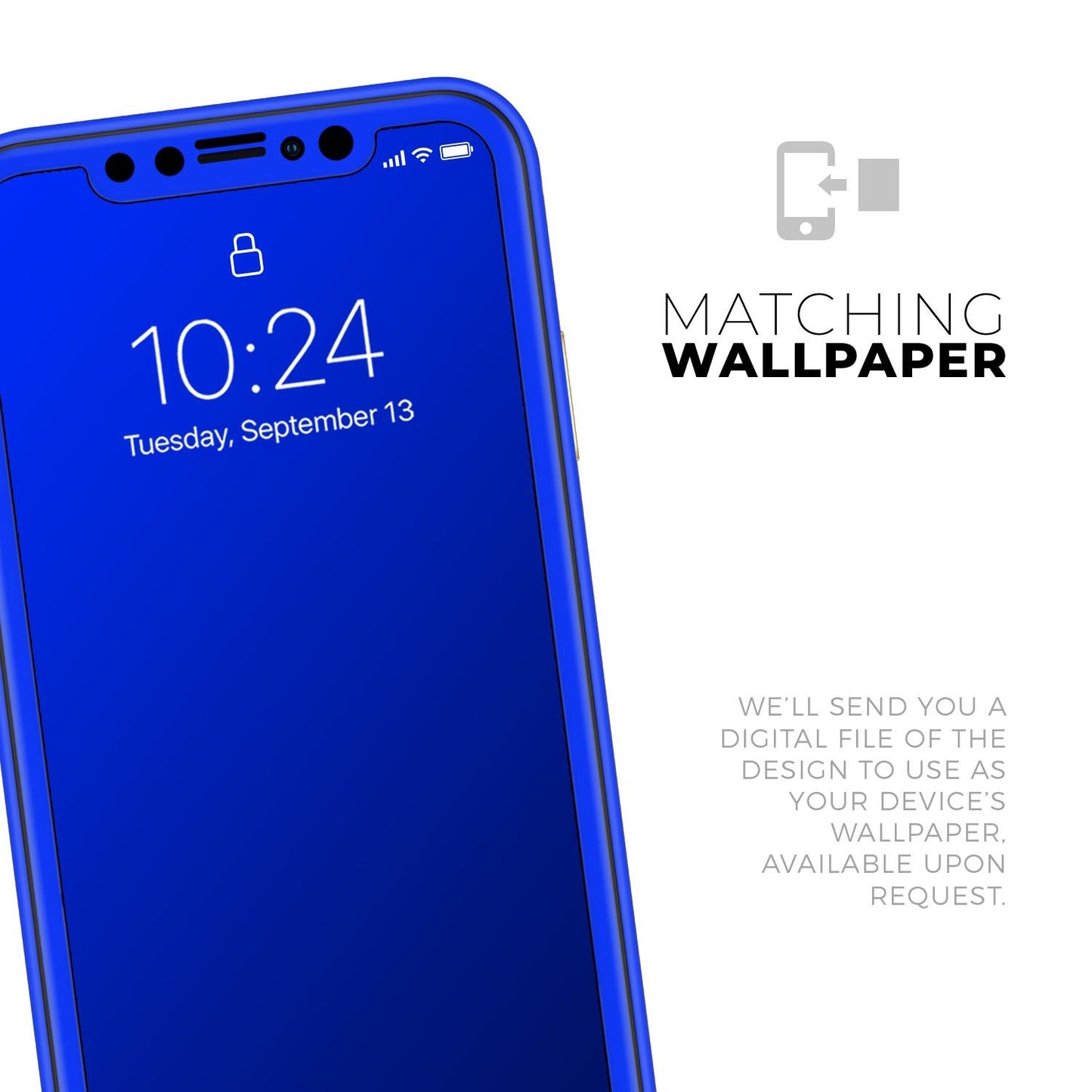 Solid Royal Blue // Skin-Kit compatible with the Apple iPhone 14, 13,