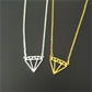 Stainless Steel Chain Gold Color Diamante Choker