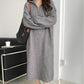 Stylish Women Zipper Turtleneck Loose Sweater Dress For Women Full