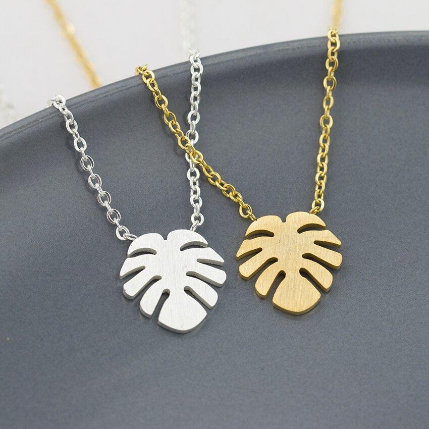 Summer Style Tropical Leaf Necklace Women Choker