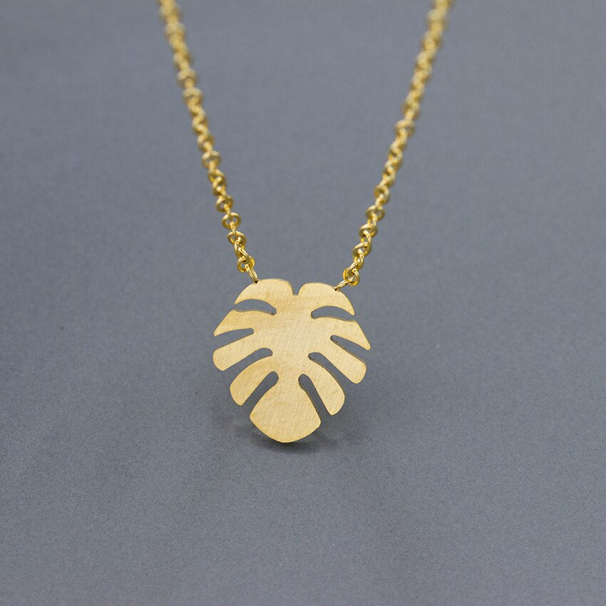 Summer Style Tropical Leaf Necklace Women Choker