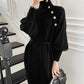 Summer Women Long Loose Knitted Sweater Dress Korean Lady Long Sleeve