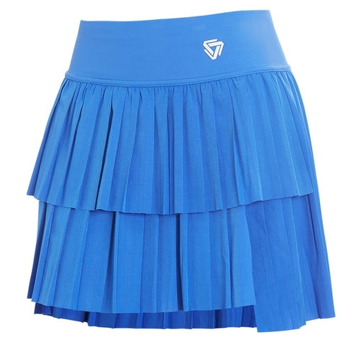 Women High Waist Double Layer Pleated Skirt Sports Golf Tennis Skirts
