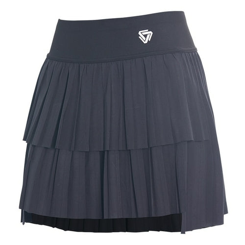 Women High Waist Double Layer Pleated Skirt Sports Golf Tennis Skirts