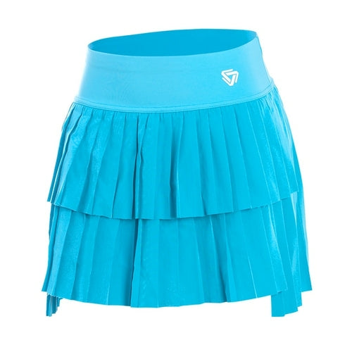 Women High Waist Double Layer Pleated Skirt Sports Golf Tennis Skirts