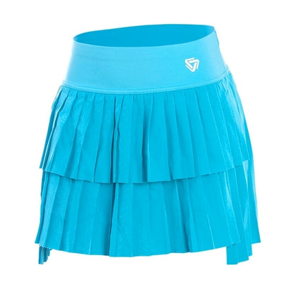 Women High Waist Double Layer Pleated Skirt Sports Golf Tennis Skirts