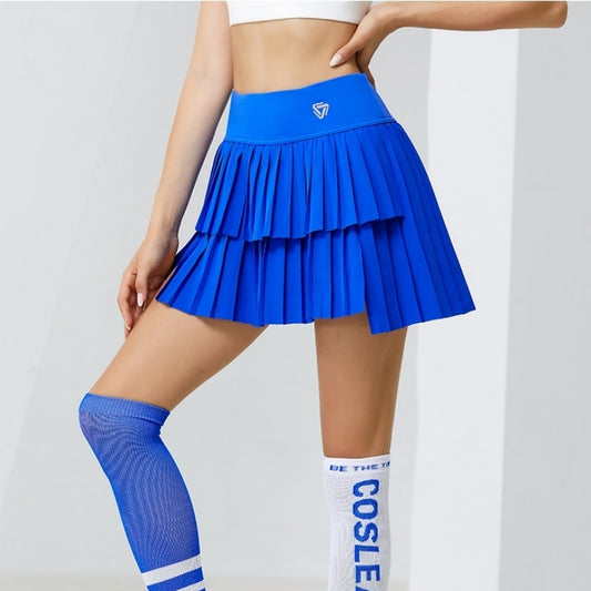 Women High Waist Double Layer Pleated Skirt Sports Golf Tennis Skirts