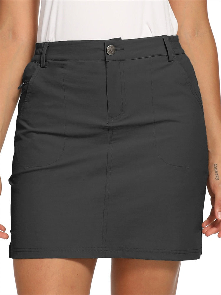 Women Outdoor Skort Golf Skort Skorts Skirt UPF 50+ Quick Dry Zip