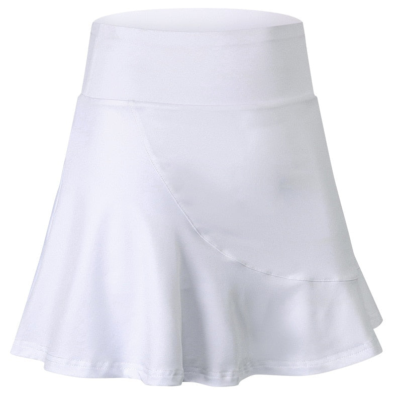 Women Tennis Skirts Quick Dry Loose Skorts Fake Two Pieces Ladies