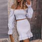 Elegant Ladies Striped 2-Piece Skirts Suits