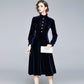 ZUOMAN Women Autumn & Winter Elegant Velvet Dress Festa High Quality