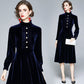 ZUOMAN Women Autumn & Winter Elegant Velvet Dress Festa High Quality