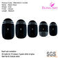 False Nails by Bling Art Black Silver Glossy Oval Medium Fake 24