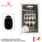 False Nails by Bling Art Black Silver Glossy Oval Medium Fake 24