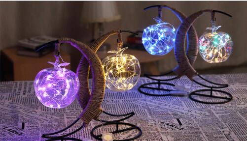 LED creative hand rope rattan ball copper wire lamp lamp room bedroom