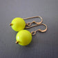 Neon Bead Dangle Earrings