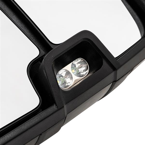 For 2014-2017 GMC Sierra 1500 Pair Smoked LED Tow Mirror Power Heated