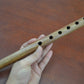 Hand Carved Brown Wood Whistle Flute 12"