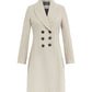 De La Creme - Womens Slim Fit Double Breasted Roll Collared Coat