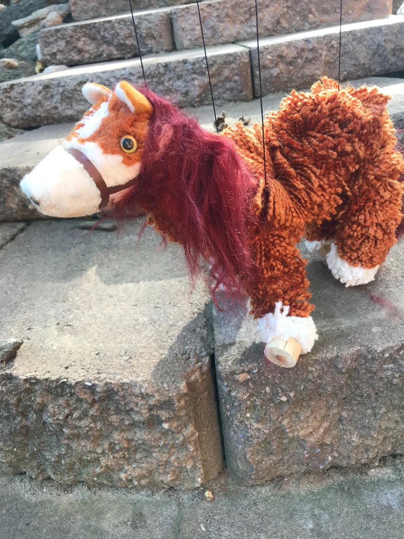 Horses assorted colors 4-legged puppet marionette