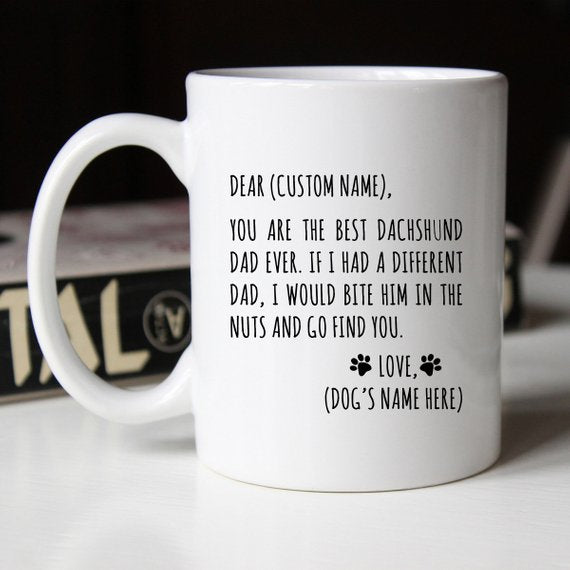 Dachshund Gift for Dachshund Dad Dachshund Mug