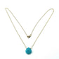 14kt Gold Filled Aqua Jade Wire Wrap Delicate Gemstone Drop Necklace