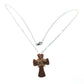 Chained Hammered Copper Cross Necklace For Him Or Her