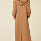 Oversized Wool Blend Hooded Long Coat (1716)