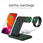 Ninja 15W 3 in 1 Fast Wireless Charging Station for Mobile Phones