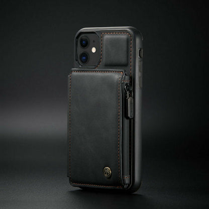 Slim Zipper Coin Bag Wallet Back Case For iPhone With Photo Slot