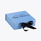 Will You Be My Ring Bearer? Proposal Box Light Blue w/ Black Bow- No