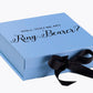Will You Be My Ring Bearer? Proposal Box Light Blue w/ Black Bow- No