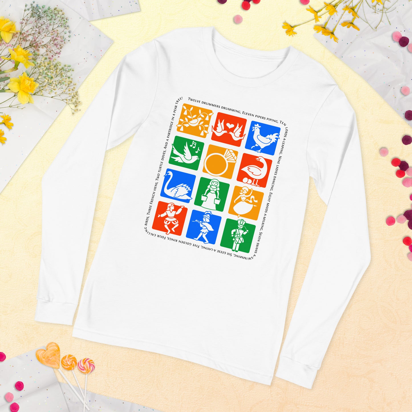 Twelve Days of Christmas: Unisex Long Sleeve Tee