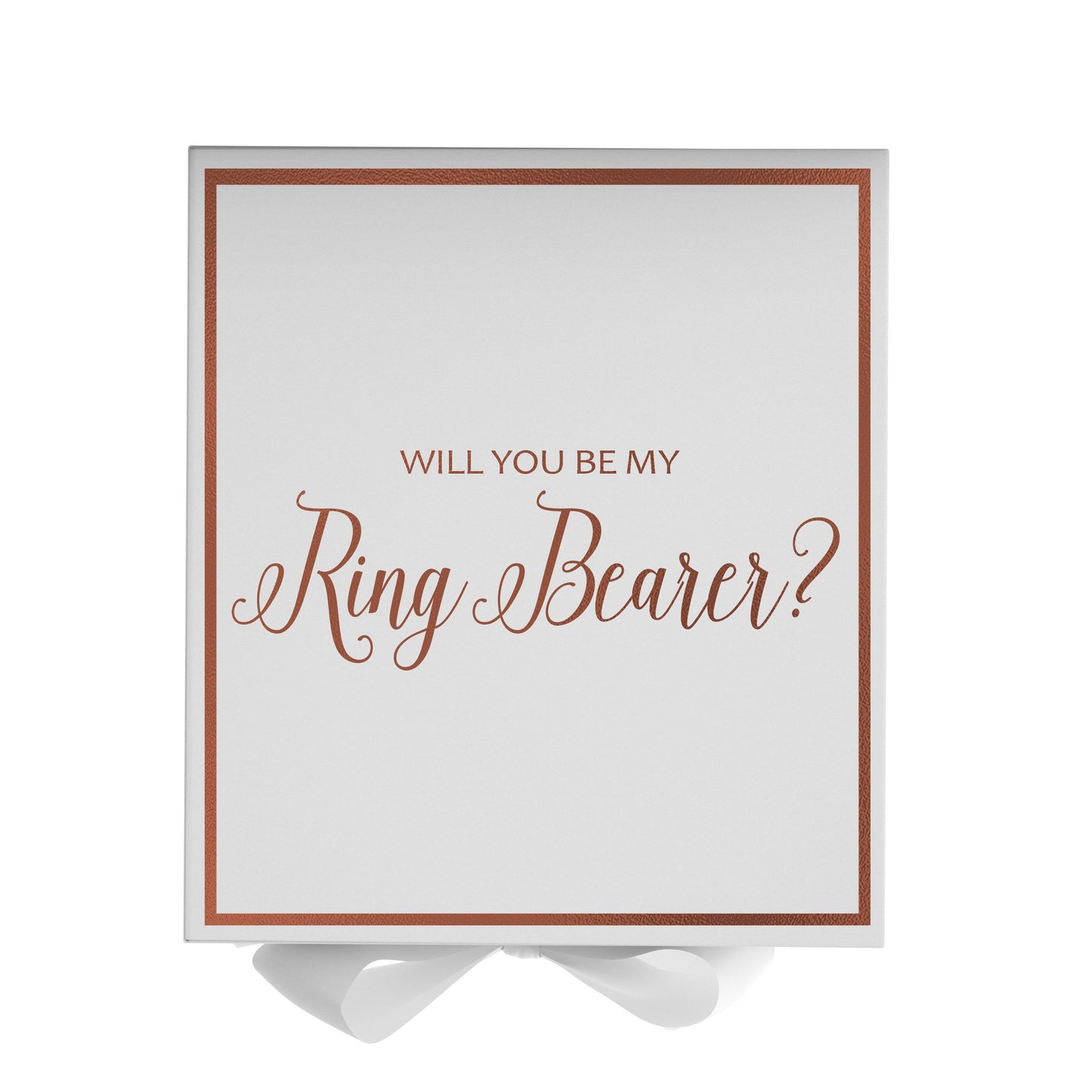 Will You Be My Ring Bearer? Proposal Box White -  Border